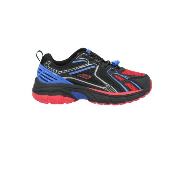 Avia Kids Black, Red & Blue Mesh Athletic Running Sneakers - Picture 3 of 6